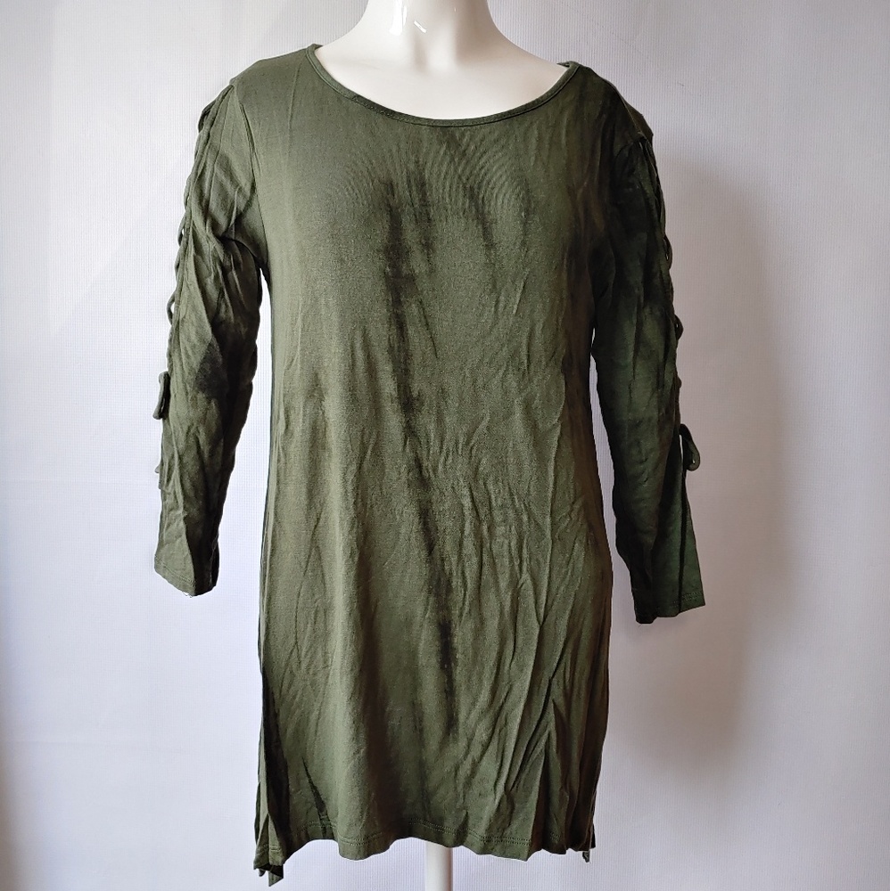 Ava James Braided 3/4 Length Sleeve Top